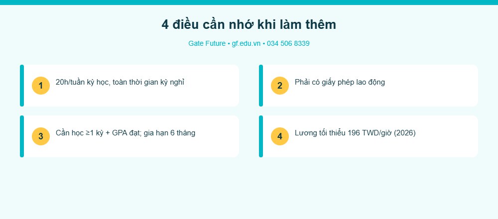 4 điều cần nhớ khi làm thêm du học Đài Loan