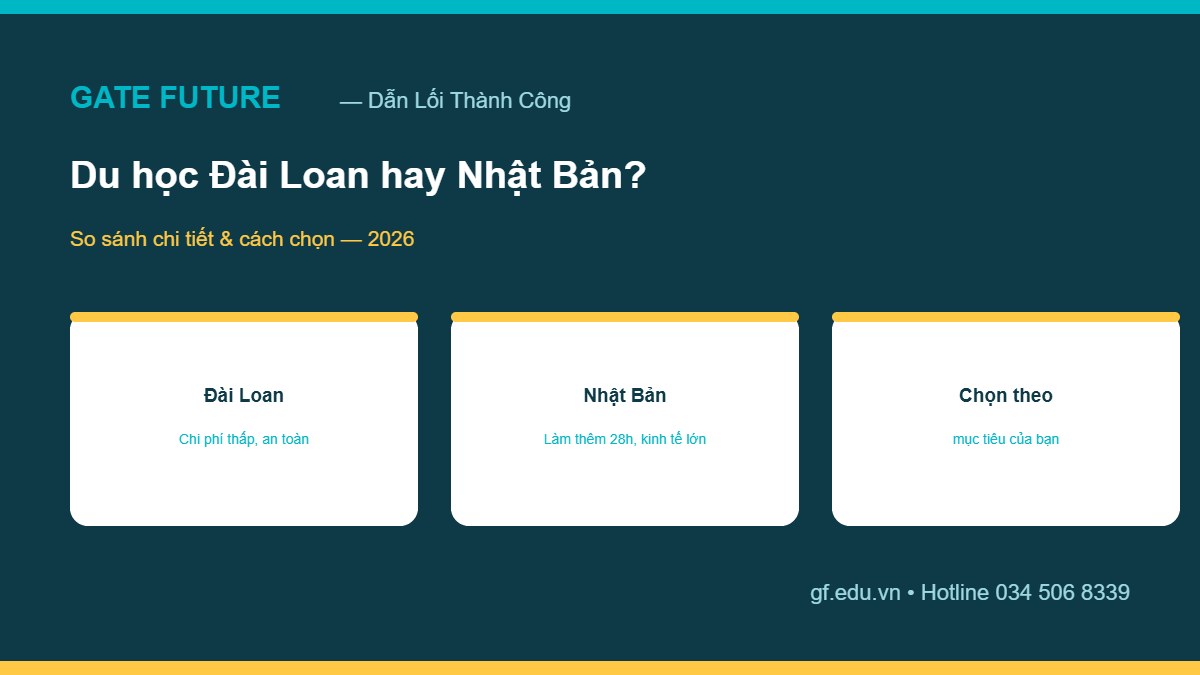 Du học Đài Loan hay Nhật Bản - so sánh chi tiết và cách chọn 2026 - Gate Future