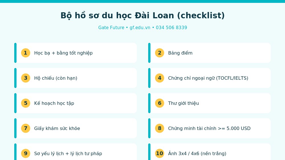 tt1 info ho so Bộ hồ sơ du học Đài Loan checklist