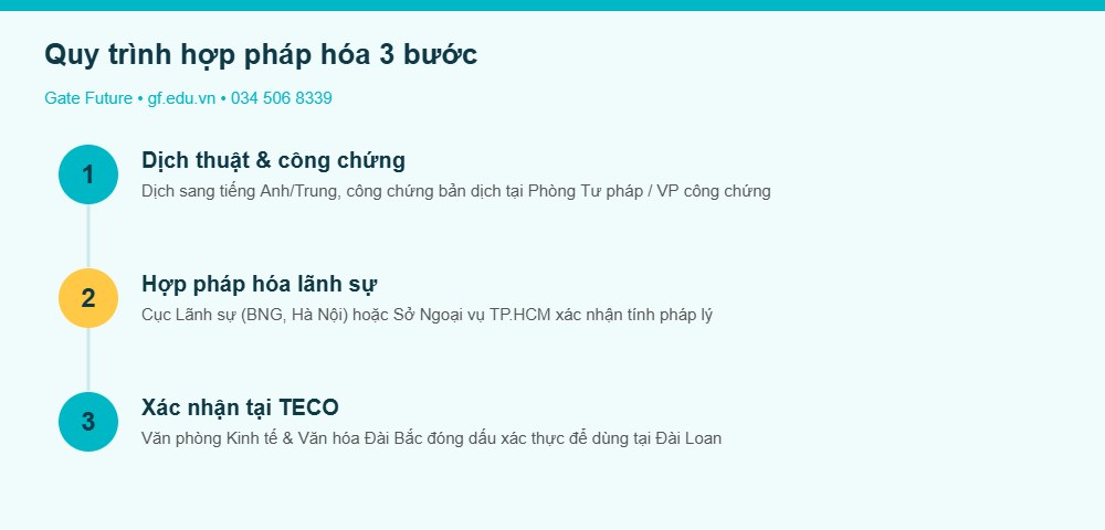 tt9 info quytrinh Quy trình hợp pháp hóa lãnh sự giấy tờ du học Đài Loan 3 bước