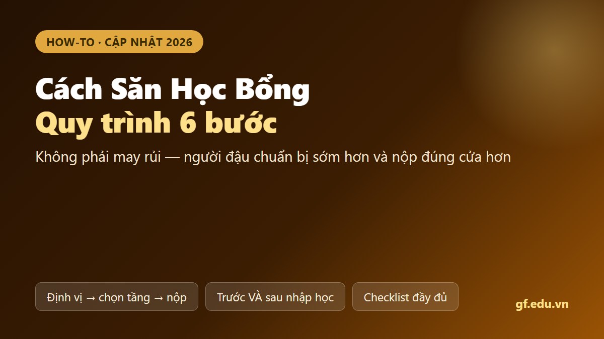 Cách săn học bổng du học Nhật Bản 2026 - quy trình 6 bước - Gate Future