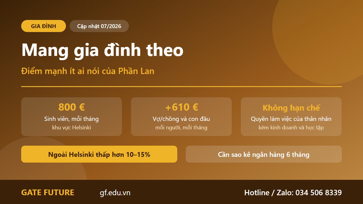 gf co nen du hoc phan lan gia dinh Điều kiện mang gia đình theo khi du học Phần Lan