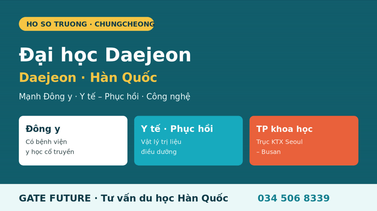 Đại học Daejeon 대전대학교 tại Daejeon Chungcheong Hàn Quốc