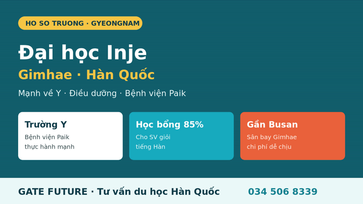 gf dai hoc inje Đại học Inje 인제대학교 tại Gimhae Gyeongnam Hàn Quốc