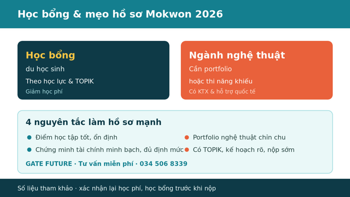 gf dai hoc mokwon Học bổng du học sinh ký túc xá Đại học Mokwon 2026 và mẹo hồ sơ