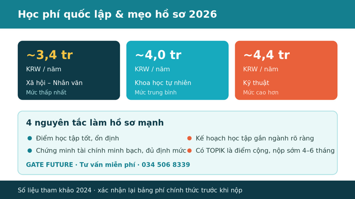 Học phí quốc lập ký túc xá Đại học Changwon 2026 và mẹo hồ sơ