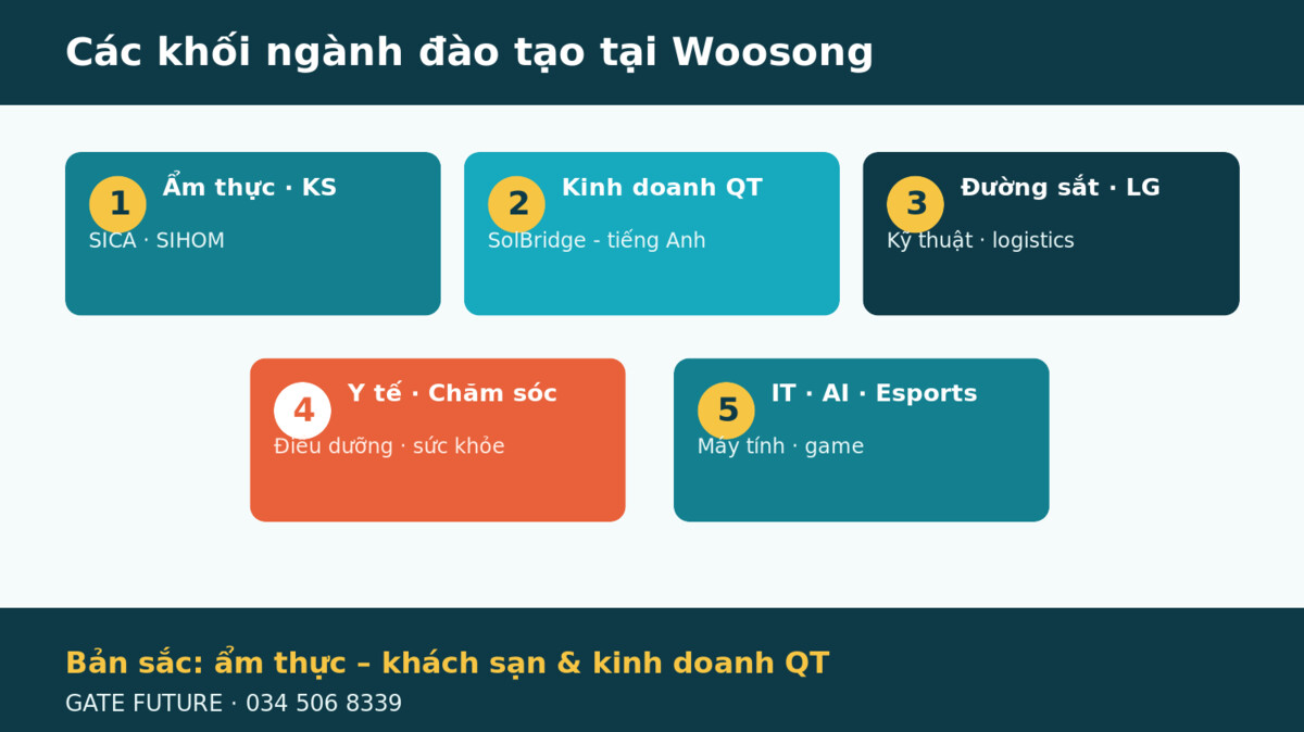 gf dai hoc woosong Các khối ngành đào tạo tại Đại học Woosong Hàn Quốc