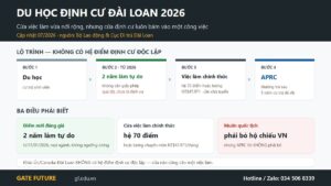 Lộ trình du học định cư Đài Loan bốn bước từ du học tới thường trú APRC