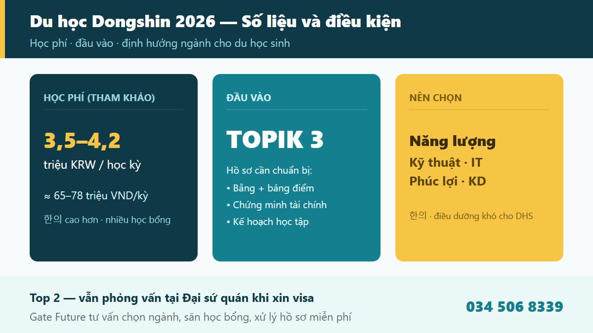 gf dongshin 03 thongtin Học phí và điều kiện tuyển sinh Đại học Dongshin 2026 cho du học sinh - Gate Future