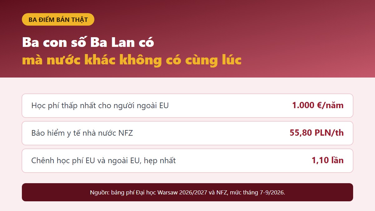 gf du hoc ba lan 02 diem ban that Ba con số của du học Ba Lan mà các nước khối EU khác không có cùng lúc