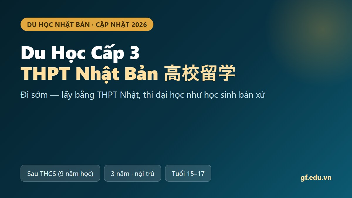 Du học cấp 3 THPT Nhật Bản 2026 - trường trung học Nhật nhận du học sinh - Gate Future