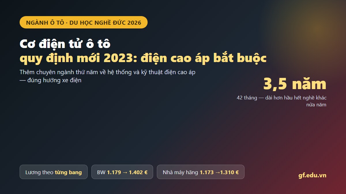 gf du hoc nghe duc nganh o to 01 hero Nghề cơ điện tử ô tô ở Đức học 3,5 năm và đưa kỹ thuật điện cao áp thành nội dung bắt buộc
