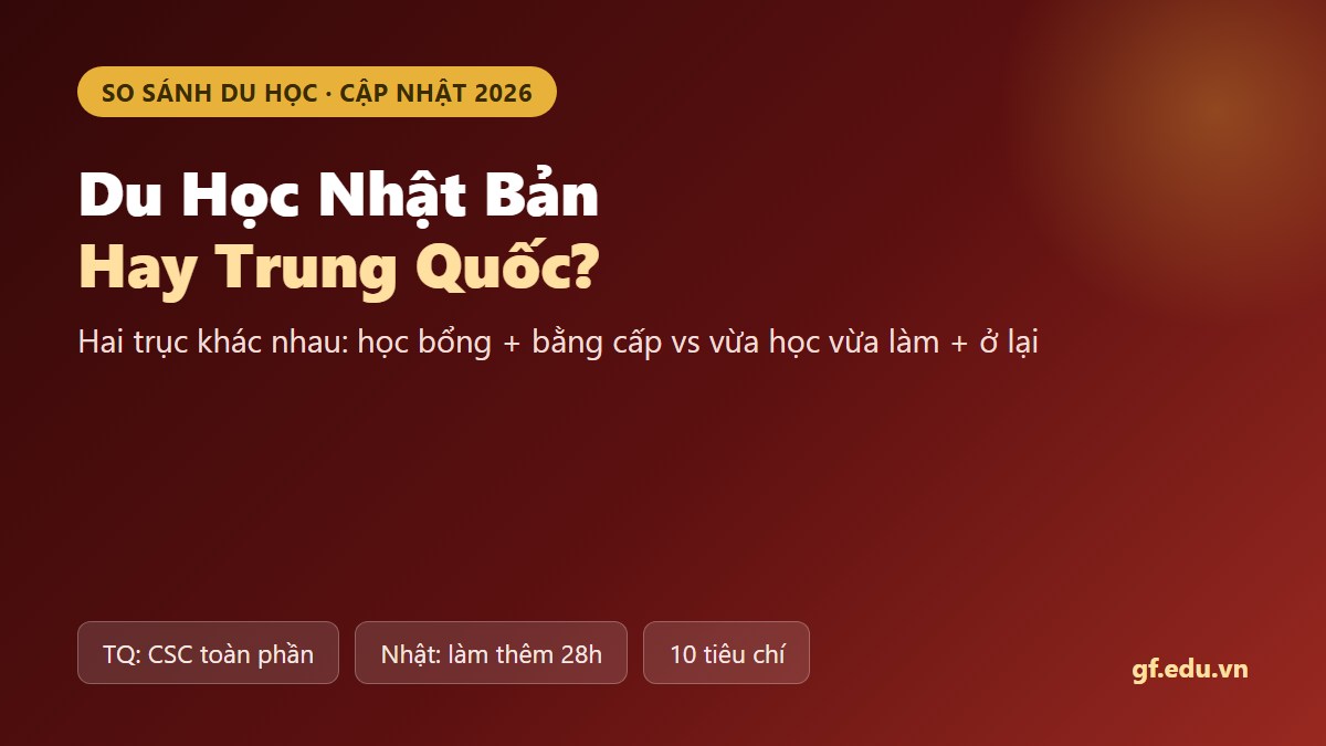 Du học Nhật Bản hay Trung Quốc - so sánh 10 tiêu chí học bổng, làm thêm, ở lại làm việc - Gate Future