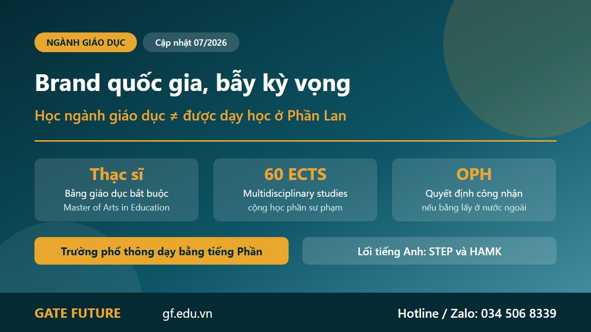 gf du hoc phan lan nganh nao nganh giao duc Ba lớp điều kiện giữa bằng ngành giáo dục và quyền dạy học ở trường phổ thông Phần Lan