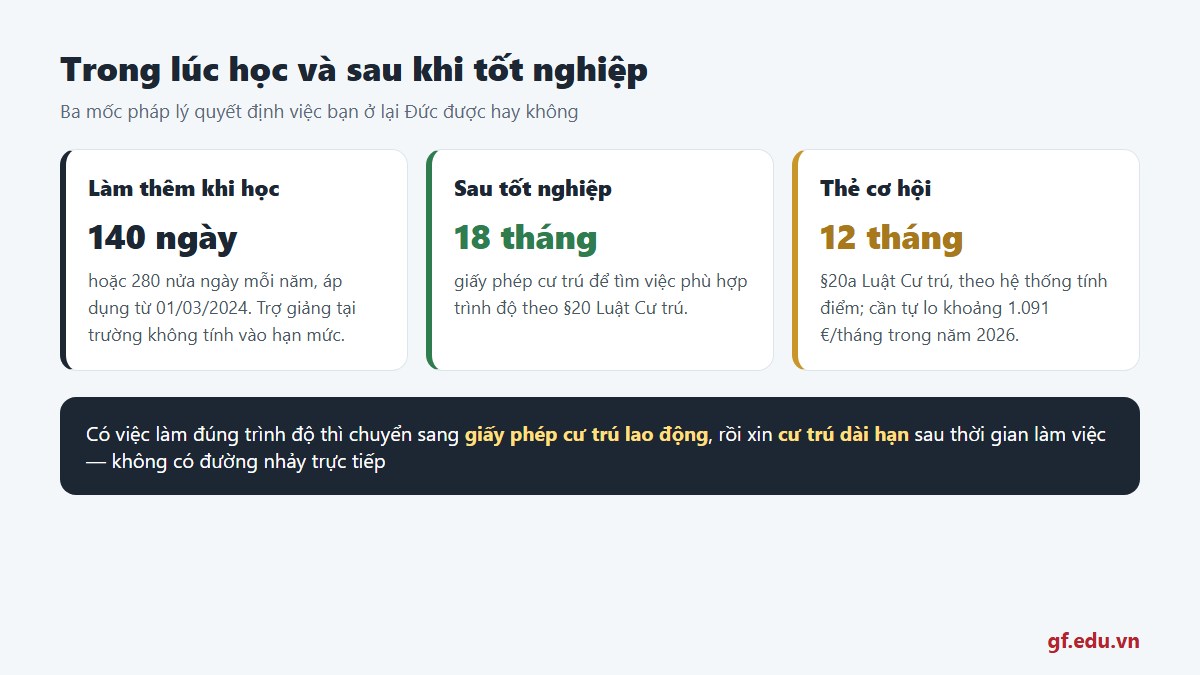 gf du hoc thac si duc 03 oplai Sau khi tốt nghiệp thạc sĩ ở Đức: 18 tháng tìm việc, giấy phép cư trú lao động rồi cư trú dài hạn