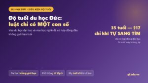 Độ tuổi du học Đức: luật không giới hạn tuổi với visa du học đại học và visa học nghề đã có hợp đồng, con số 35 chỉ áp cho visa sang Đức tìm chỗ học nghề