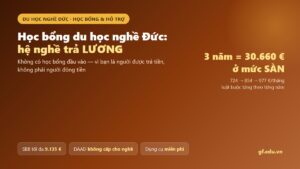 Học bổng du học nghề Đức: hệ nghề kép trả lương thay vì phát học bổng, ba năm ở mức sàn 2026 là 30.660 euro, học bổng thật của SBB chỉ đến sau khi tốt nghiệp