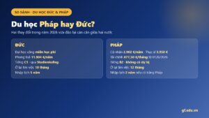 So sánh du học Pháp và Đức 2026: Pháp thu học phí 2.902 đến 3.950 euro mỗi năm với sinh viên ngoài EU, Đức vẫn miễn học phí đại học công