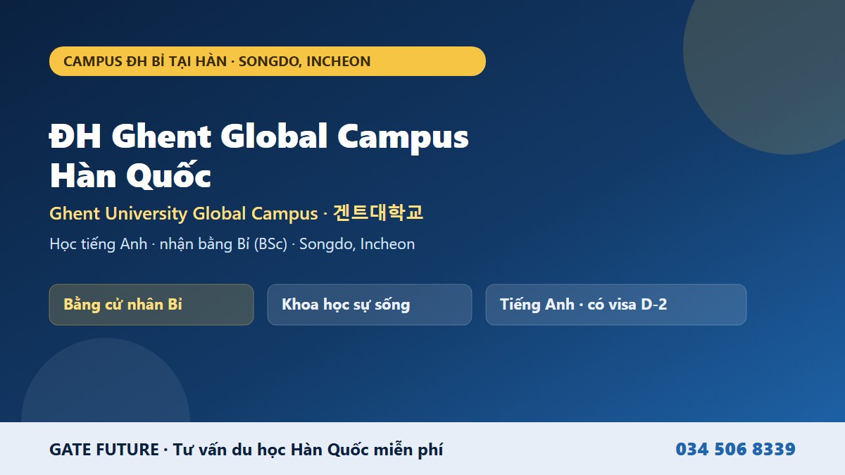 gf ghent 01 hero Đại học Ghent Global Campus Hàn Quốc campus đại học Bỉ tại Songdo Incheon học bằng tiếng Anh nhận bằng Bỉ khoa học sự sống công nghệ sinh học 2026 - Gate Future