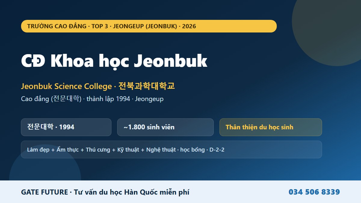gf jeonbuk science 01 hero Cao đẳng Khoa học Jeonbuk - trường cao đẳng đa ngành thân thiện du học sinh tại Jeongeup Jeonbuk Hàn Quốc 2026 - Gate Future