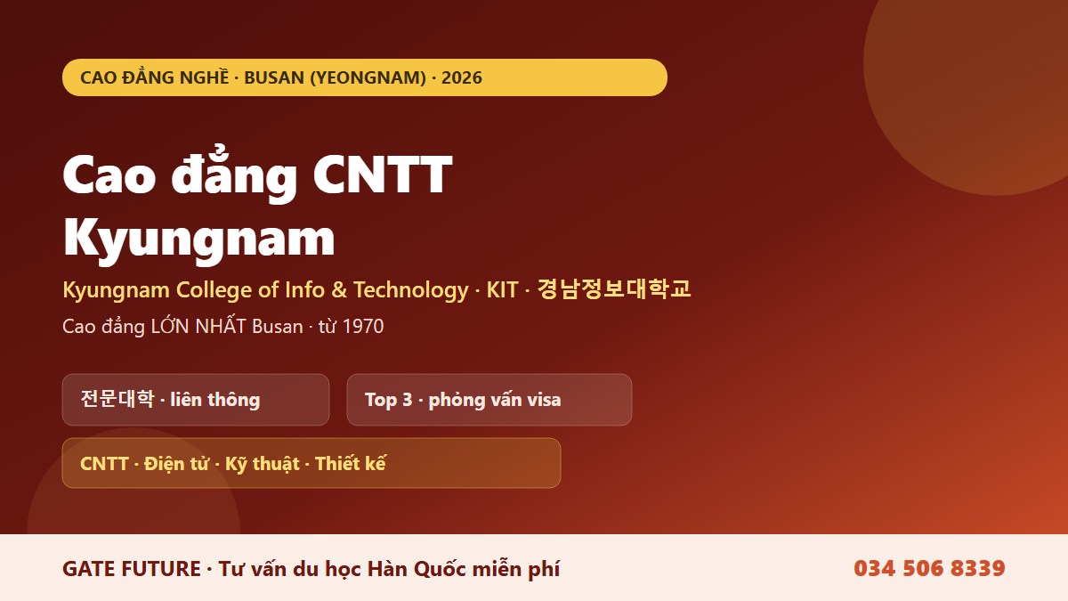 gf kyungnam 01 hero Cao đẳng CNTT Kyungnam KIT - trường cao đẳng lớn nhất Busan mạnh CNTT điện tử kỹ thuật thiết kế tại Sasang Busan Hàn Quốc 2026 - Gate Future