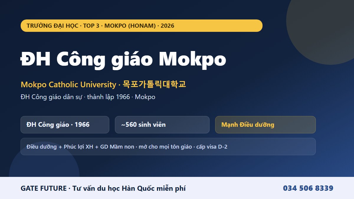 gf mokpo catholic 01 hero Đại học Công giáo Mokpo - đại học Công giáo 4 năm mạnh Điều dưỡng tại Mokpo Jeonnam Hàn Quốc 2026 - Gate Future