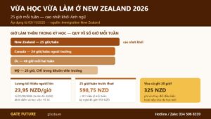 So sánh giờ làm thêm của du học sinh tại New Zealand, Canada, Úc và Mỹ cùng mức lương tối thiểu