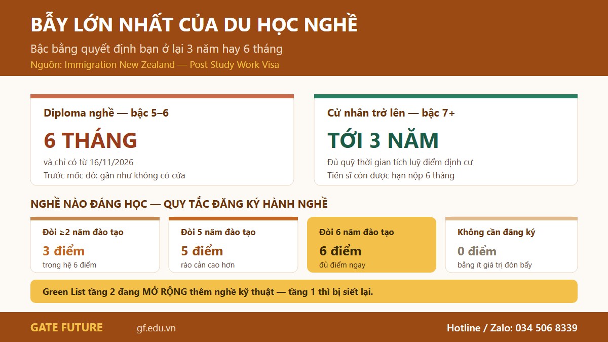 gf nz lamthem 03 bay Bẫy của du học nghề New Zealand khi bằng bậc 5 và 6 không đủ điều kiện visa sau tốt nghiệp