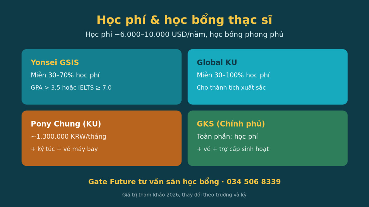 gf thacsi anh m3 Học phí và học bổng thạc sĩ Hàn Quốc bằng tiếng Anh
