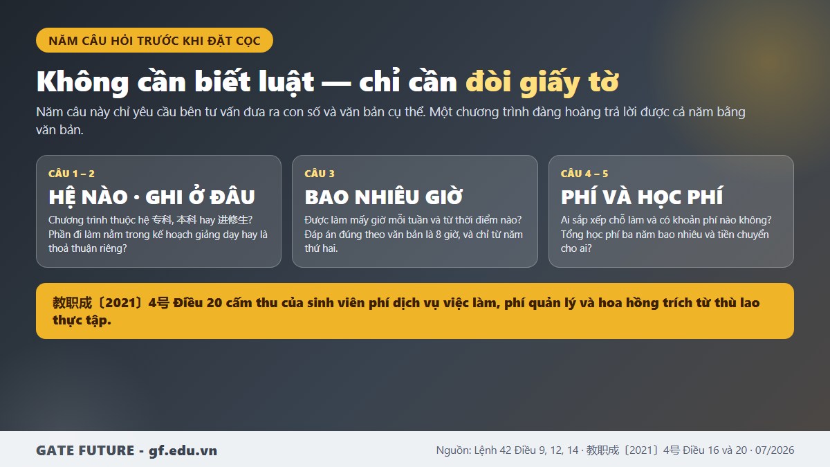 Năm câu hỏi cần đặt để kiểm tra một chương trình du học nghề Trung Quốc trước khi đặt cọc