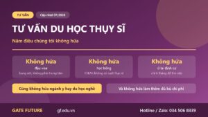 Ảnh bìa bài tư vấn du học Thụy Sĩ với năm điều Gate Future không hứa: đậu visa, học bổng, ở lại định cư, ngành y và du học nghề, làm thêm đủ bù chi phí