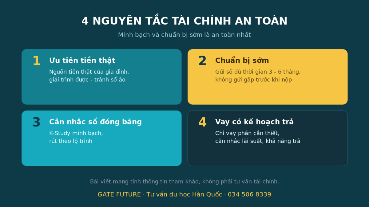 Nguyên tắc tài chính minh bạch khi du học Hàn Quốc tránh rủi ro trượt visa