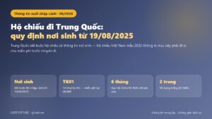 Hộ chiếu đi Trung Quốc với quy định nơi sinh bắt buộc từ 19-08-2025