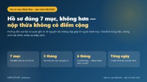 Hồ sơ xin visa Nhật Bản đúng 7 mục theo danh mục chính thức của Đại sứ quán
