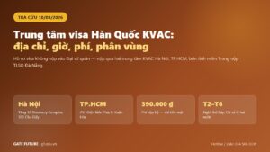 Thông tin hai trung tâm visa Hàn Quốc KVAC Hà Nội và TP.HCM