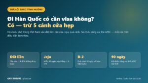 Đi Hàn Quốc có cần visa không trả lời theo từng tình huống