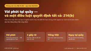 Phỏng vấn visa Mỹ B1/B2: vài phút quyết định theo điều 214 b