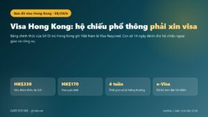 Bản đồ visa Hong Kong: lệ phí HK$330, visa quá cảnh HK$170 và thời gian xử lý bốn tuần