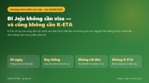 Đồ hoạ: đi Jeju không cần visa và cũng không cần K-ETA, miễn 30 ngày với hai điều kiện